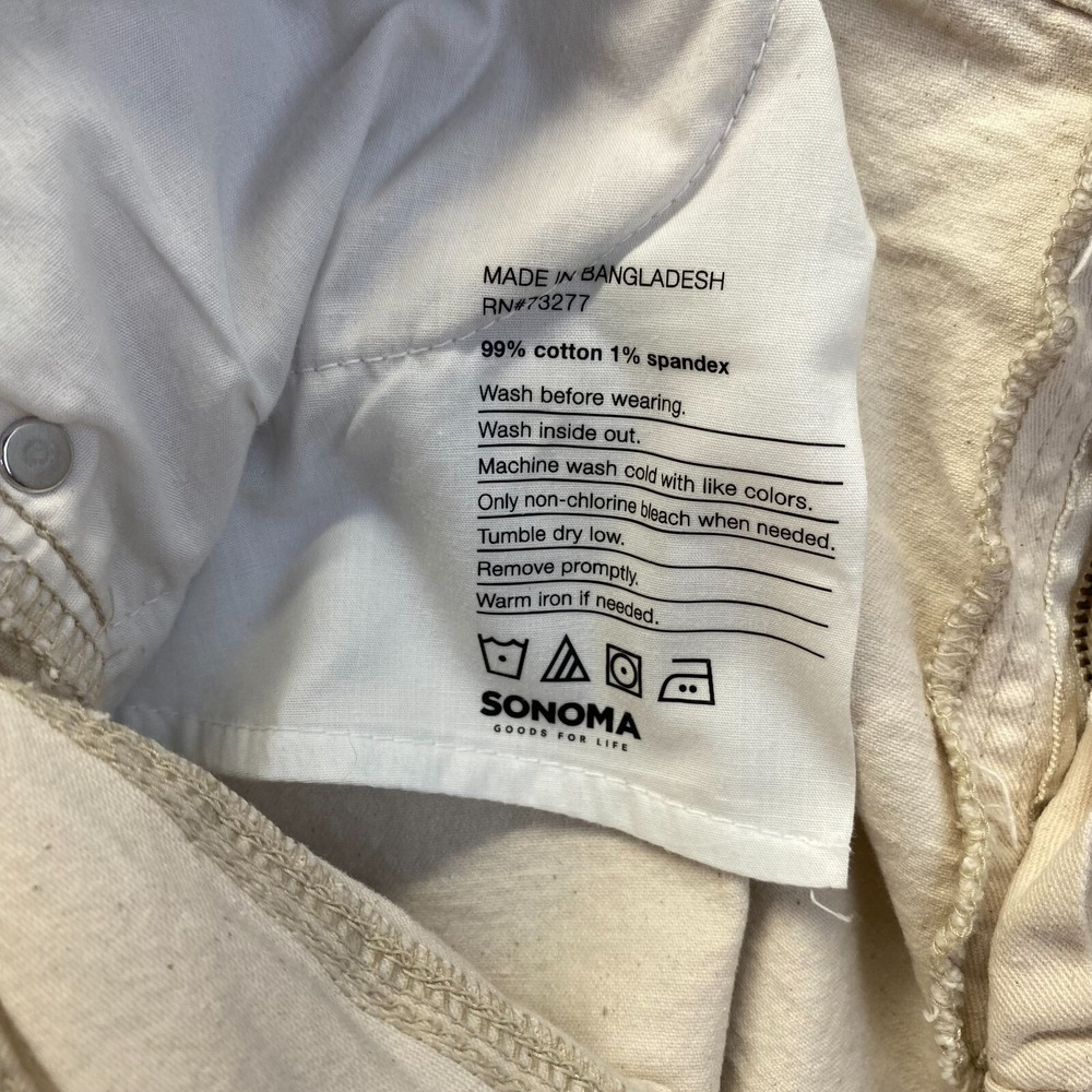 Sonoma Goods For Life Pants‎  Woman 16 Petite Ivory Classic Misses Girlfriend - Picture 11 of 12